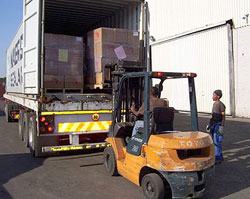 BFA shipment being unloaded in South Africa.