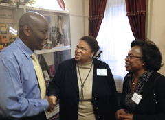 Ambassador Odembo (left), an avid supporter of BFA, and Sharon Sayles Belton (right) at the BFA Summit Society Event.