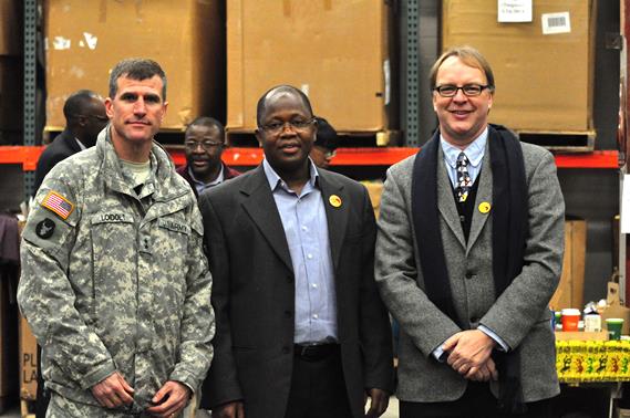 Major General Neal Loidolt, Mr. Ahmed Sirleaf, and BFA Executive Director Patrick Plonski (Photo Credit: Sam Runyon)