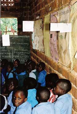 These primary school students in Uganda received some BFA books thanks to Bega kwa Bega.