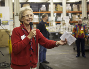 Judy Freund, Rotary District 5960 Governor, addressed the crowd.