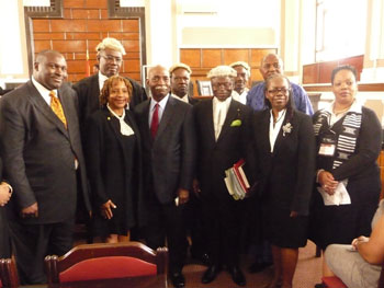 NBA President Mavis T. Thompson, NBA Vice-President Daryl Parks, and Justices of the Ghanaian Supreme Court.