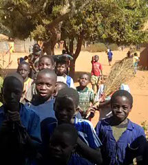 A plantation school and library stocked with BFA books outside of Lilongwe, Malawi.