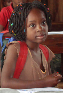 Debra, a second grader at Ray of Light School in Mozambique.