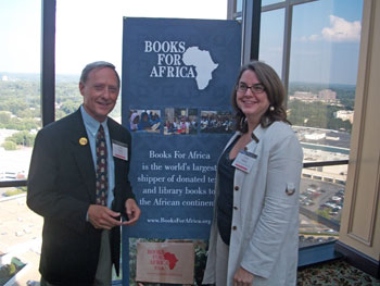 Lane Ayres, Director of BFA's Jack Mason Law & Democracy Initiative, and Lisa Heller, Managing Partner of RKMC's Atlanta office, at the June 2010 reception welcoming BFA to the Atlanta area.