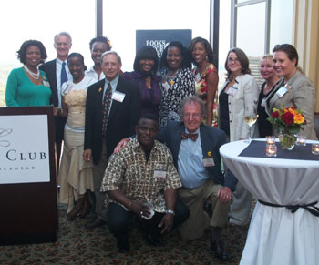 Attendees at the reception. BFA founder Tom Warth is kneeling at center right.