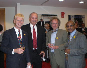 From left: Henry Bromelkamp (BFA board member), Val Stokes (BFA Summit Society member), Tom Warth (BFA founder), and Asratie Teferra (BFA board member).