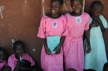 These students from Kidera Primary School in Uganda received BFA books in May of 2010.